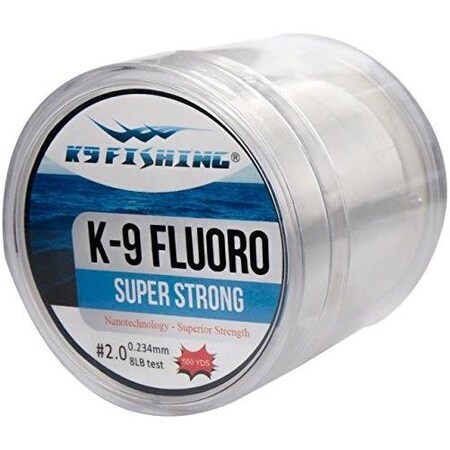 K9 5508LbCl Clear Fluoro Line 8Lb 550Yd Spool 550-8LB-CL